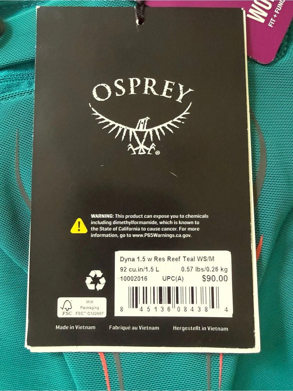 OSPREY 🦅 Dyna 1.5 Women's Running Hydration Vest | NWT | Small
